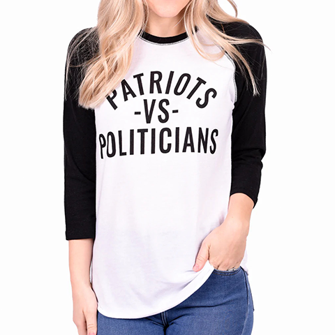 Women's Patriots Vs Politicians Raglan