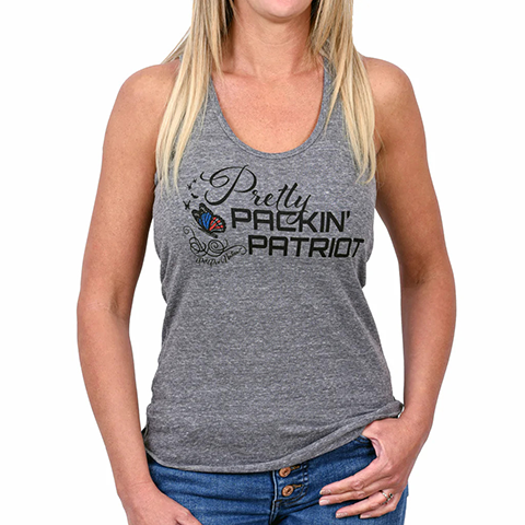 Womens Pretty Packin Patriot Tank Top