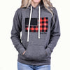 Picture of Women's Buffalo Plaid American Flag Hoodie