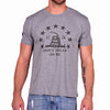Picture of Men's Don't Tread On Me Patriotic T-Shirt (Heather Gray)