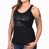 Picture of Women's Murdered Out American Flag Tank Top