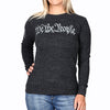 Picture of Women's “We the People” Long Sleeve Patriotic Thermal (Heather Charcoal) - Boyfriend Fit