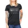 Picture of Women's Murdered Out American Flag Patriotic T-Shirt