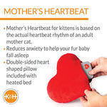 Mother's Heartbeat Heated Dog Bed with Bone Pillow Puppy Toy Gray 11 X 13 Inches