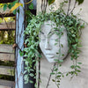 HUNTHAWK Face Planter Pot Head Planter for Wall Decor Resin Wall Mounted Planter Face Pot Face F...