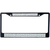 Premium Black Bling Mix Sizes AB Crystal Diamond License Plate Frame for Car-Truck