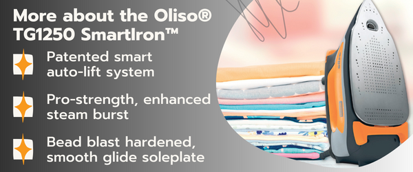 Oliso TG1250 SmartIron Infographic