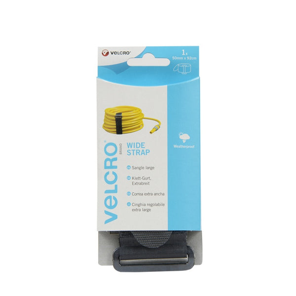 VELCRO® Brand Wide Strap Weatherproof 50mm x 92cm Black 0
