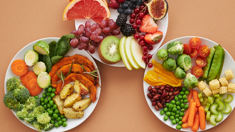 plate of fruit and veggies