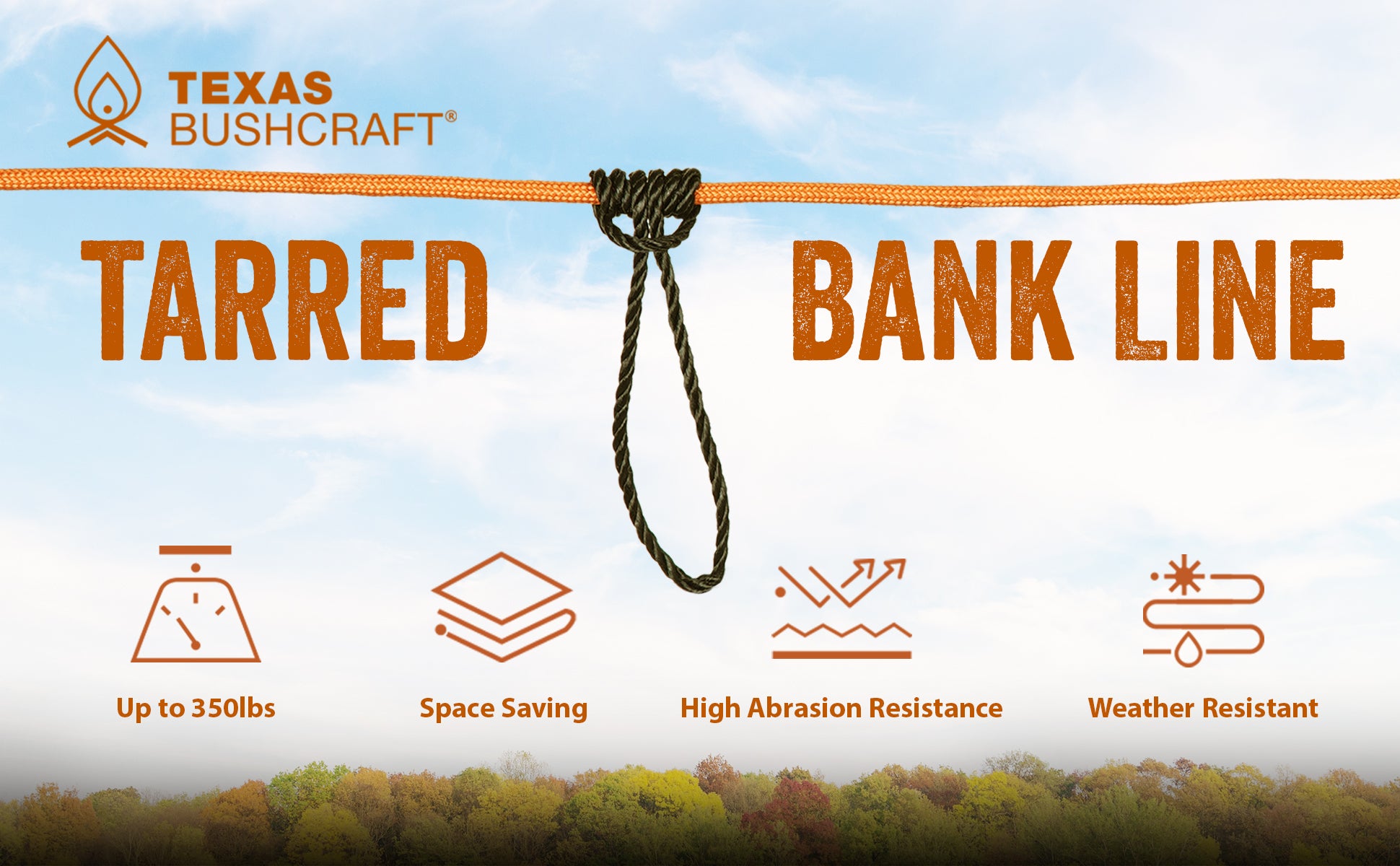 Texas Bushcraft Tarred Bank Line