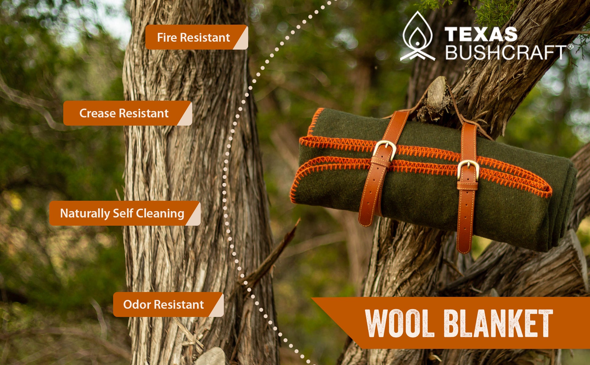 Texas Bushcraft Wool Blanket