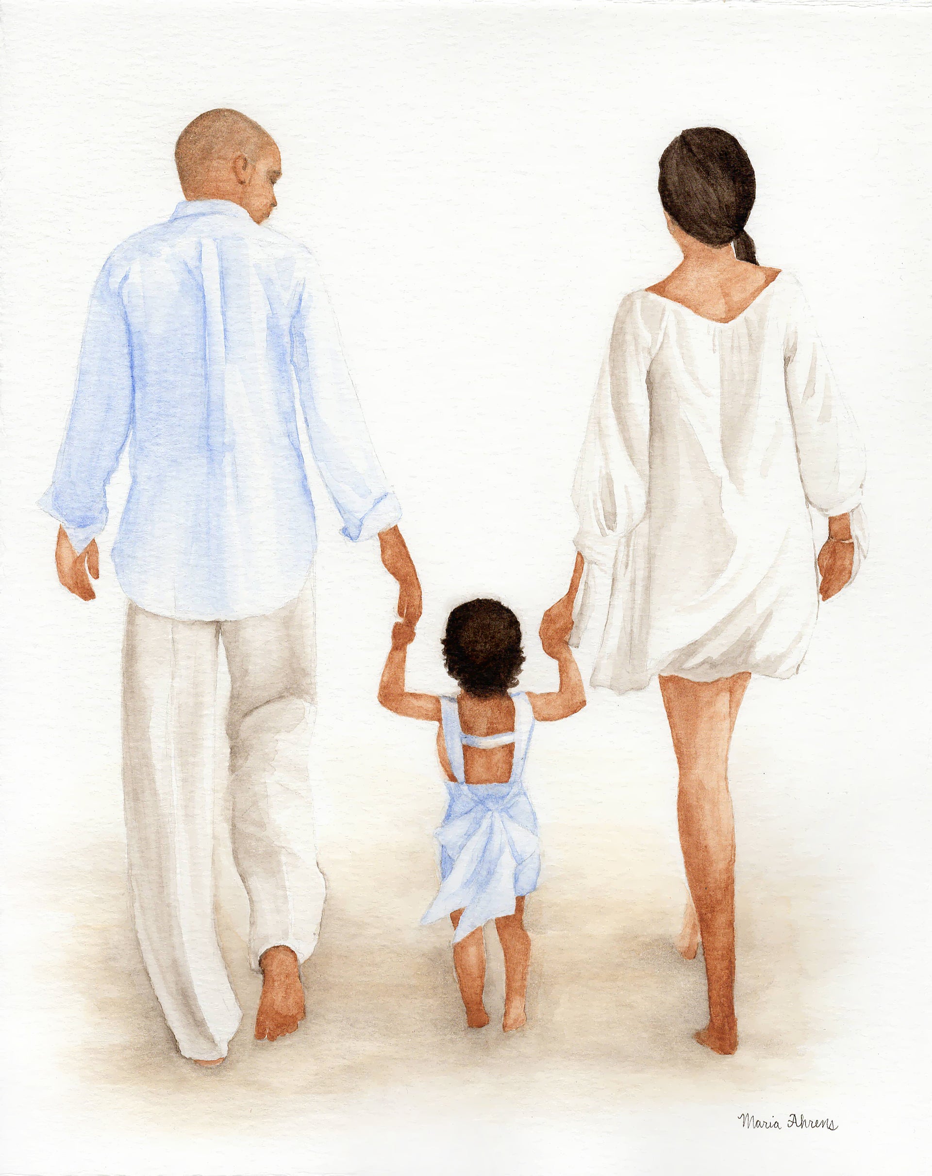 Watercolor custom family portrait