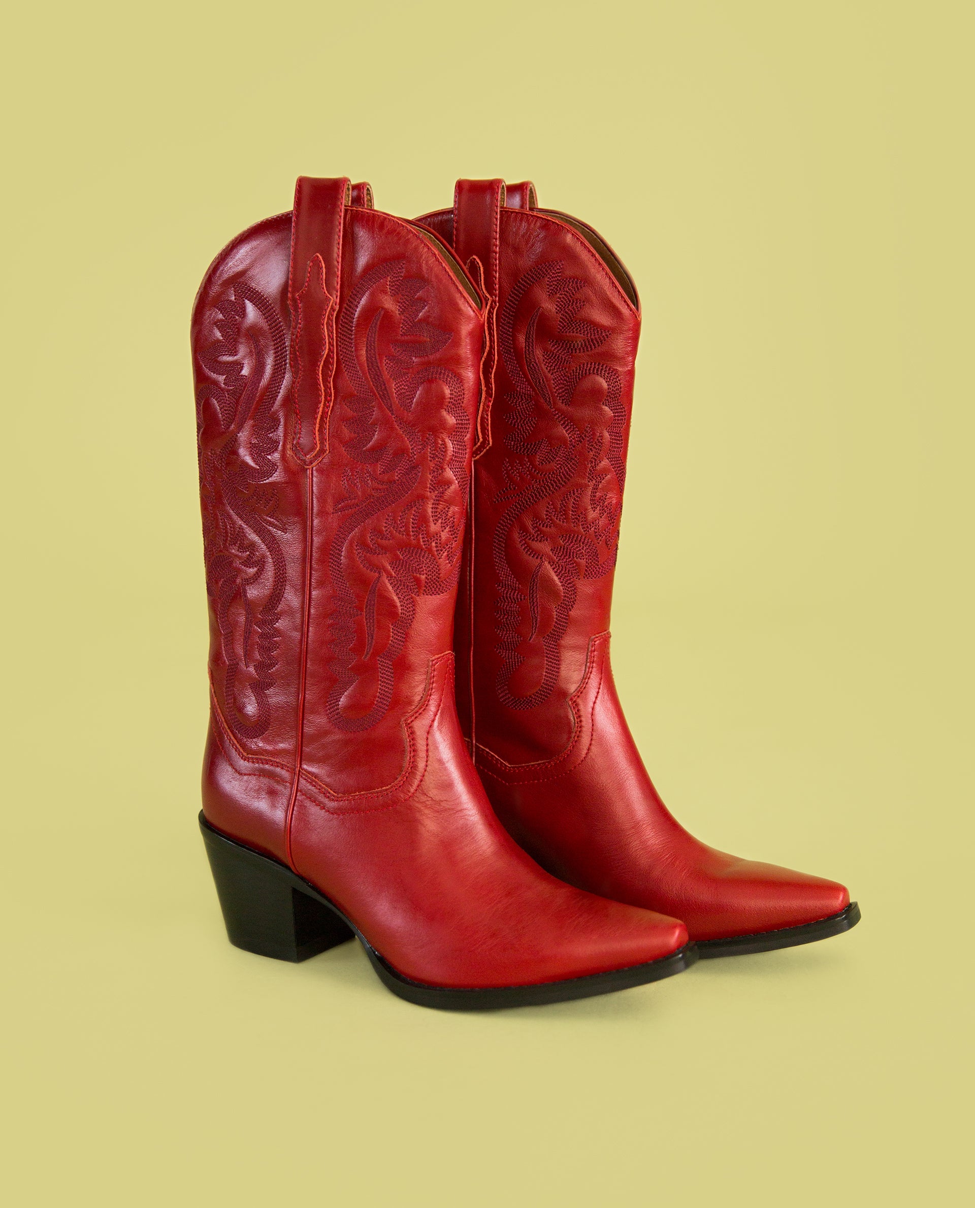 jeffrey campbell red cowboy boots
