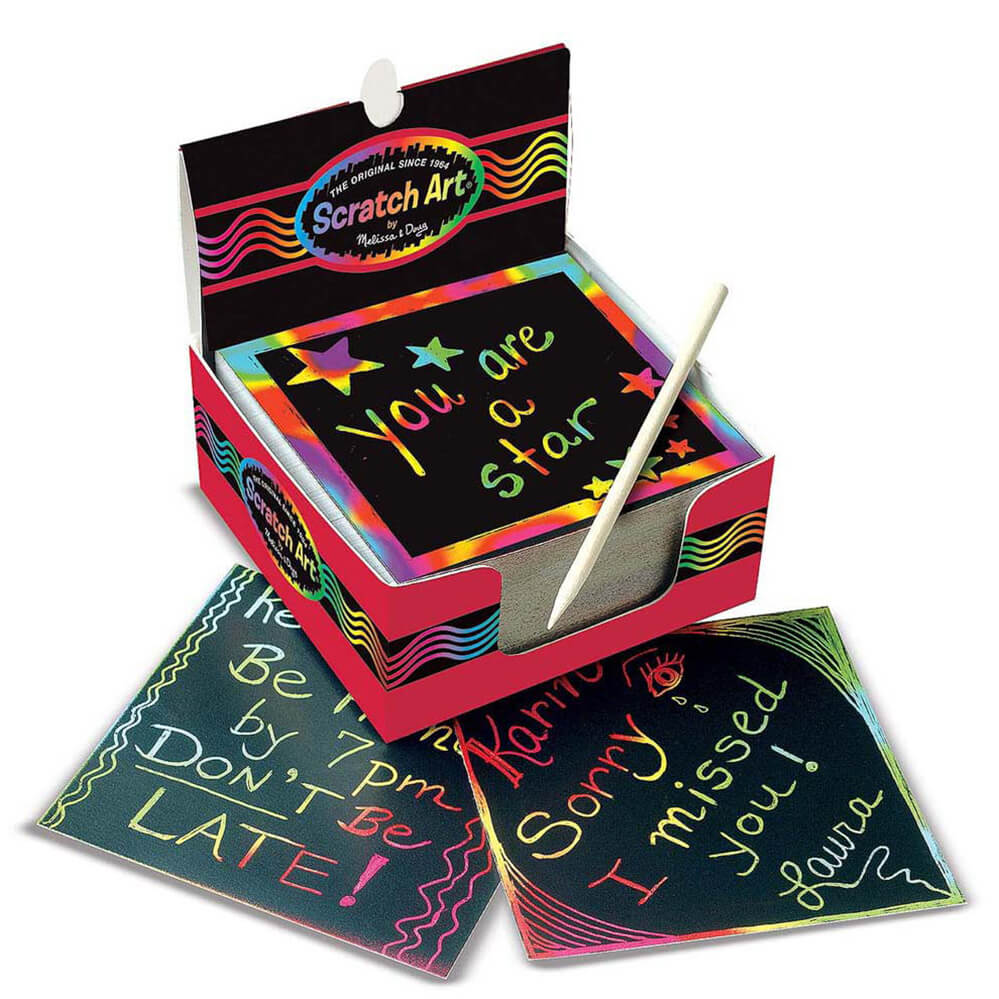 melissa and doug rainbow mini scratch art notes