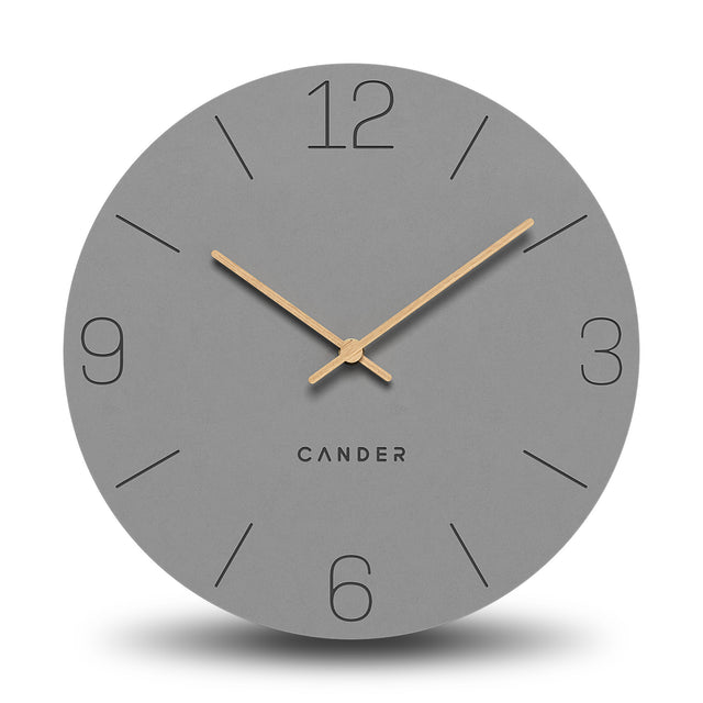 Cander Berlin MNU 2630 H MDF-Wanduhr Lautlose Grau