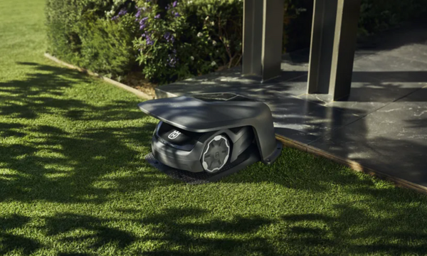 How are robot lawn mowers powered?