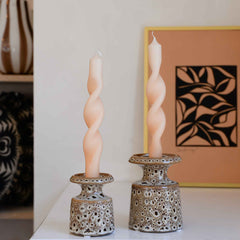 Broste Copenhagen twist candles in Golden Fleece set of two