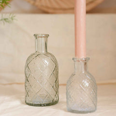 pharmacy glass candle holder