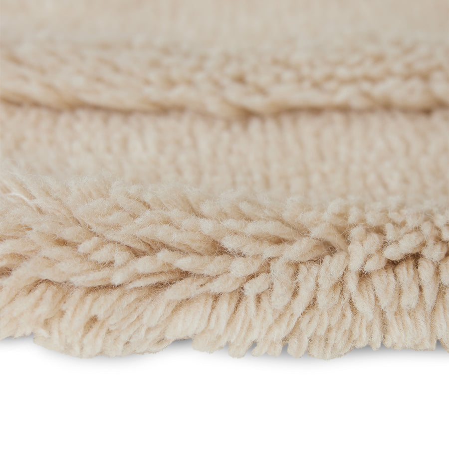 HKliving Round Woolen Rug / Cream