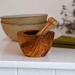 Ib laursen olive wood pestle and mortar