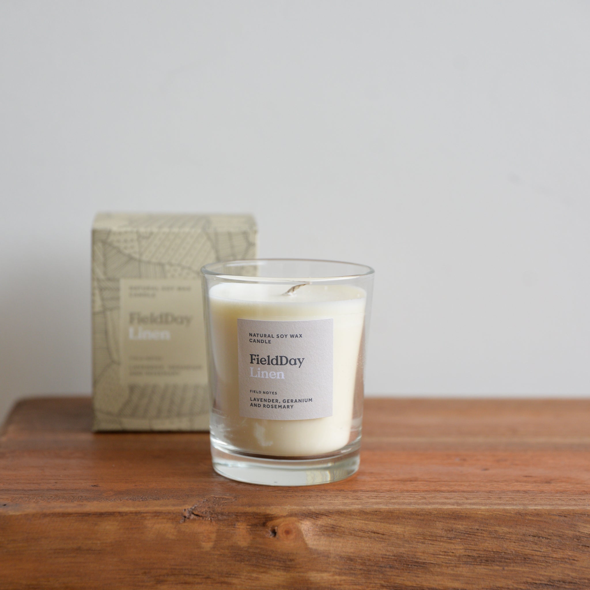 Linen Large Candle