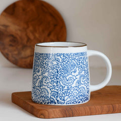 Molly paisley blue stoneware mug from bloomingville Mon Pote