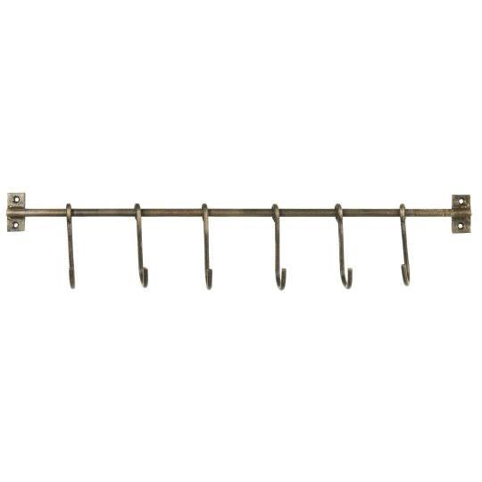 Brass Kitchen Hooks With Six Hooks