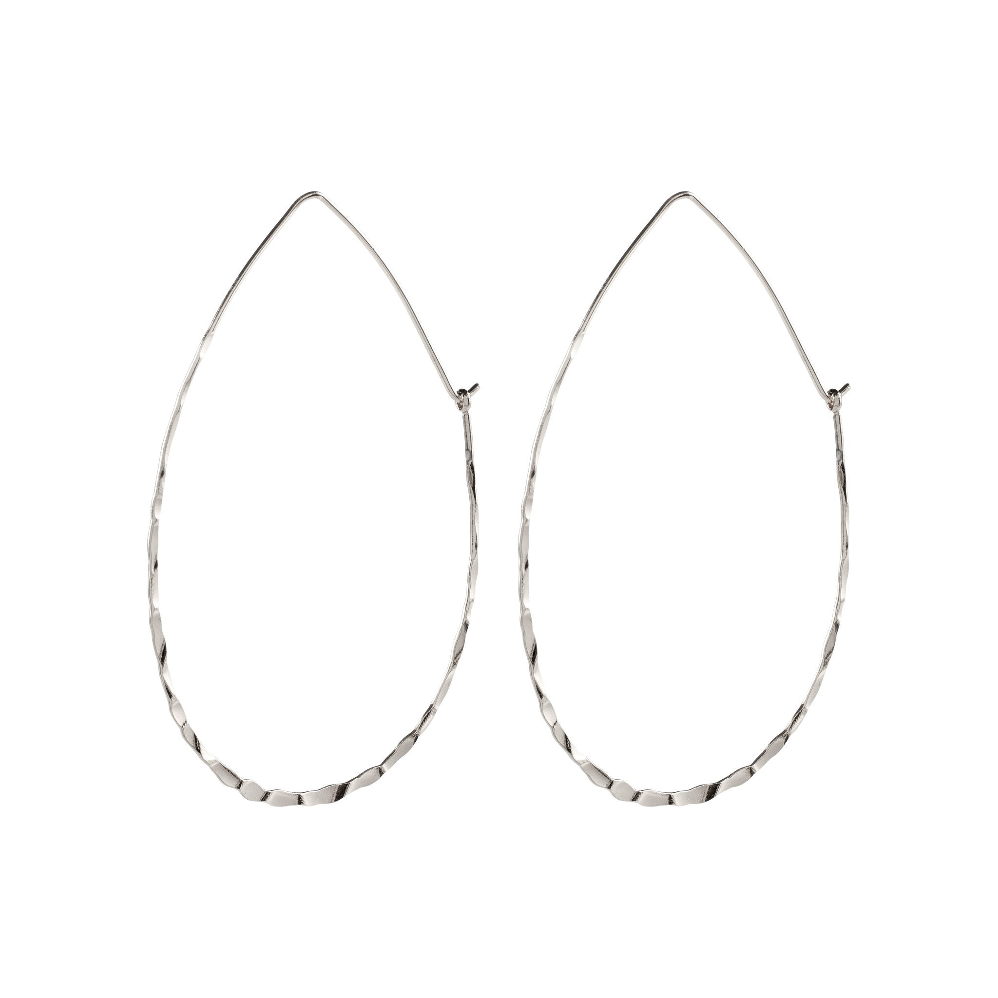 Fabia Silver Plated Oval Hoop Earrings