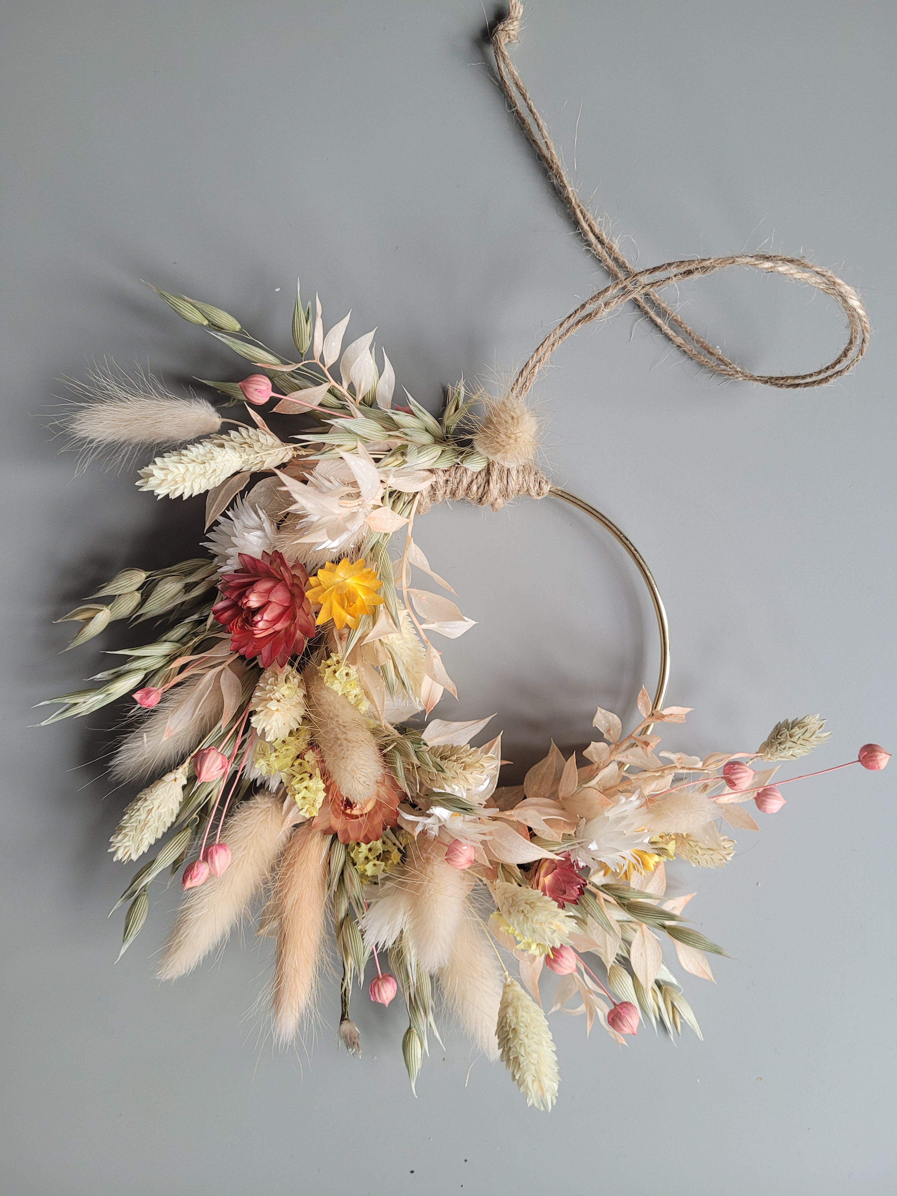 Dried flower hoop making workshop