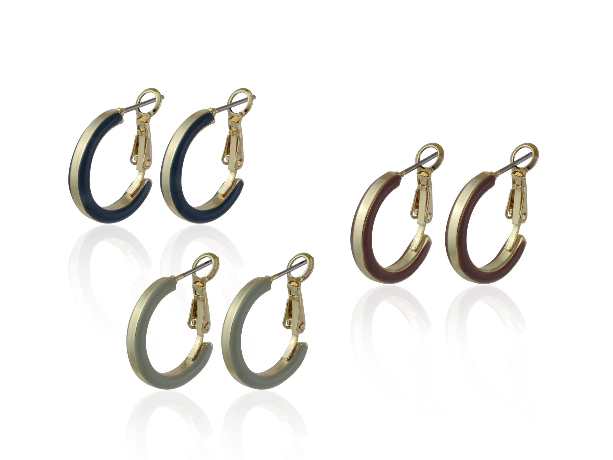 Big Metal London Coloured Hoop Earrings in Various