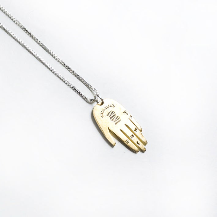 Lima Lima Brass Palm Necklace