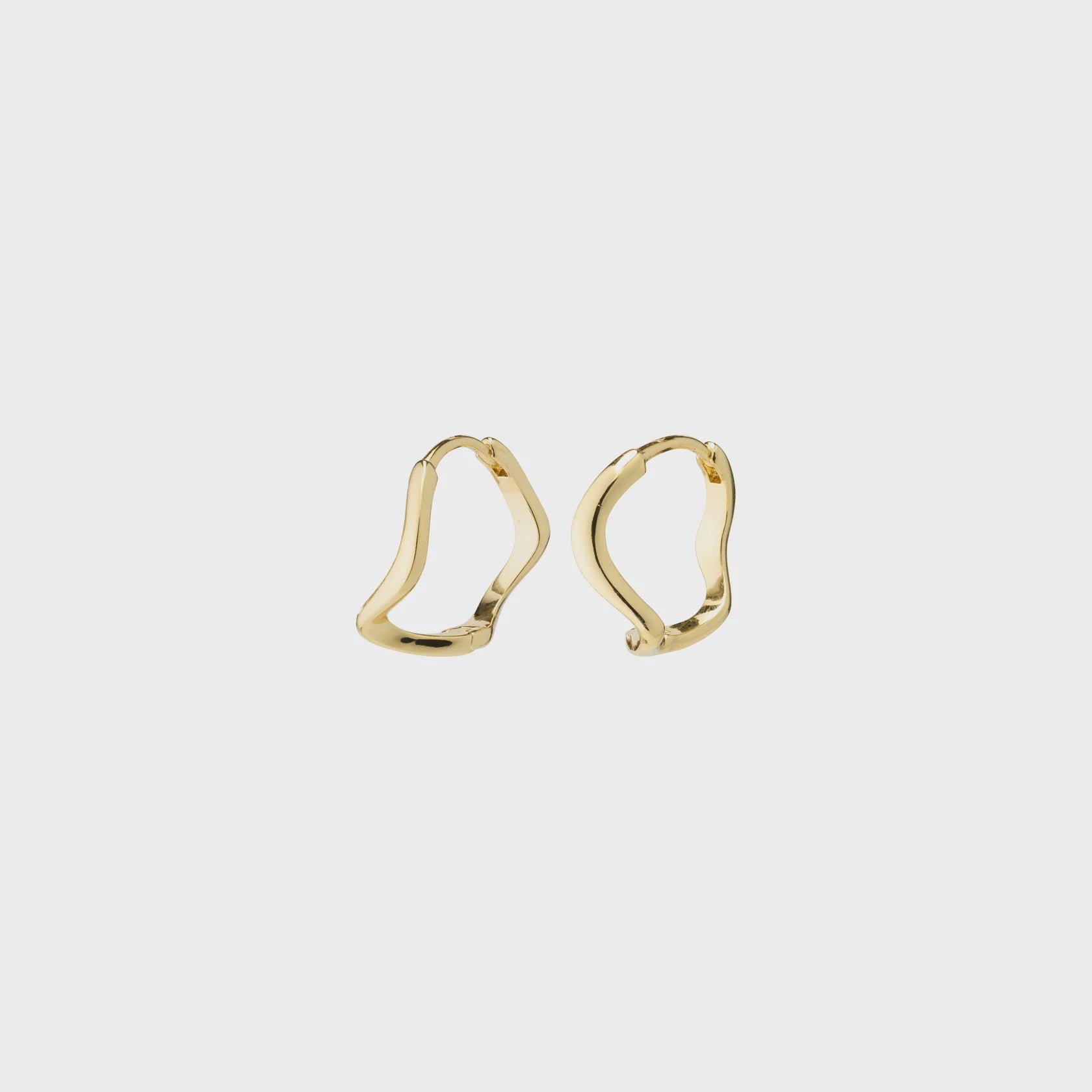 Pilgrim Alberte Organic Shape Hoop Earrings in Gold or Silver