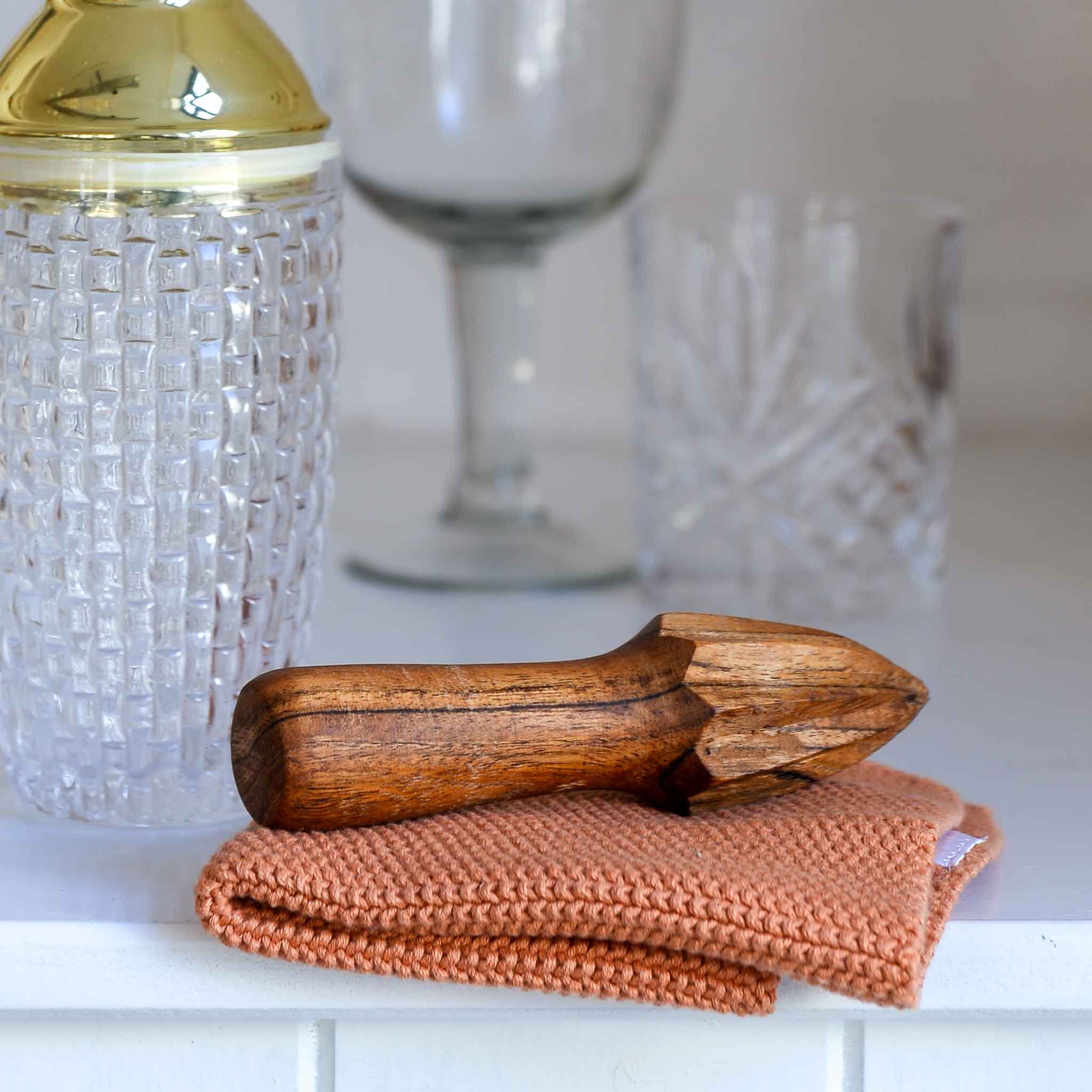 Oiled Acacia Wood Lemon Squeezer