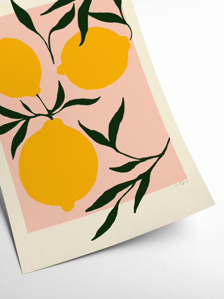 Anna MÃ¶rner Pink Lemons Art Print (Various Sizes)