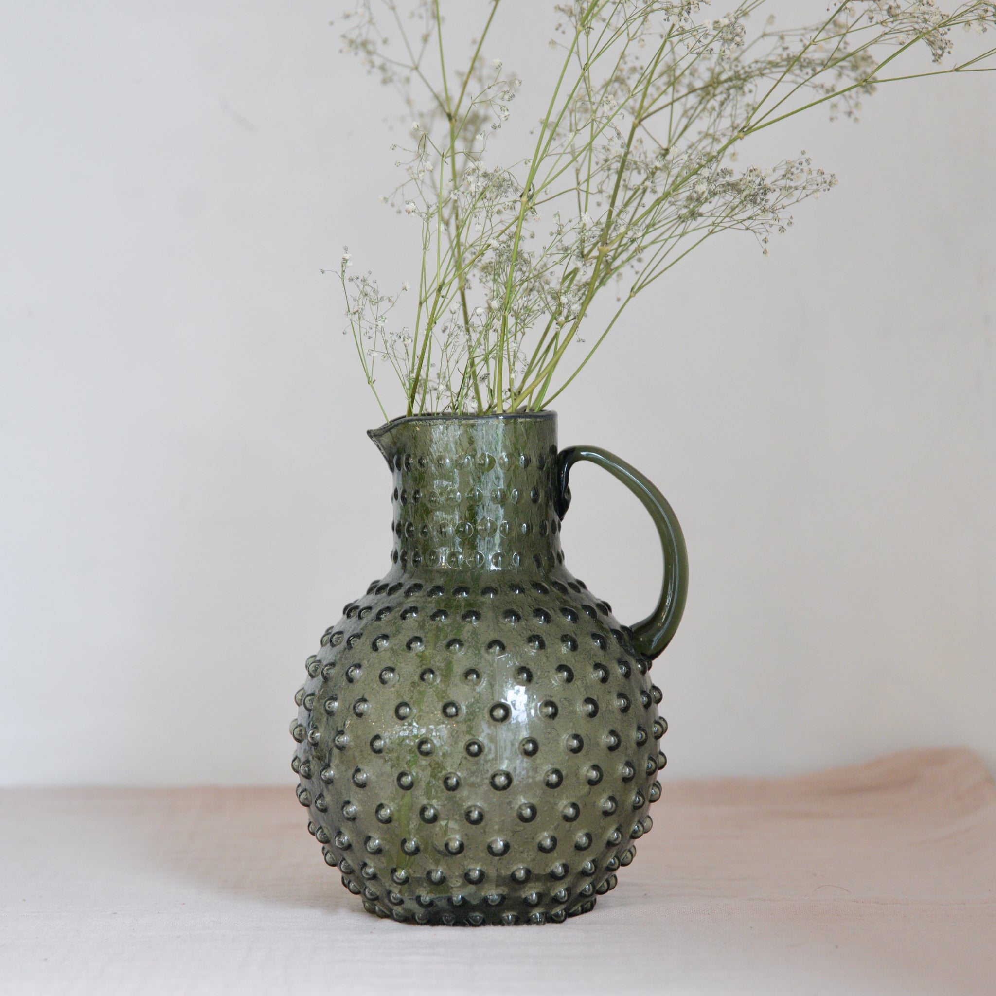 Hobnail Glass Jug / Colours