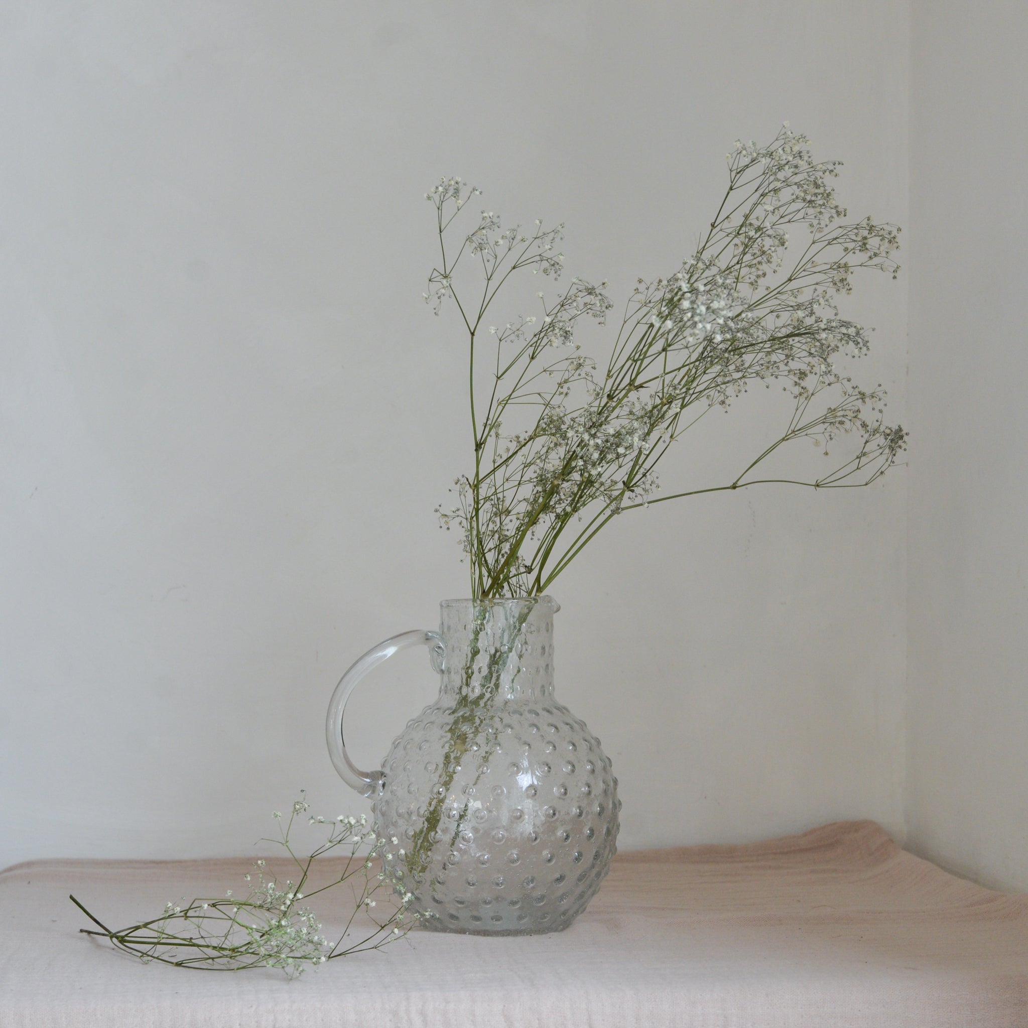 Hobnail Glass Jug / Colours