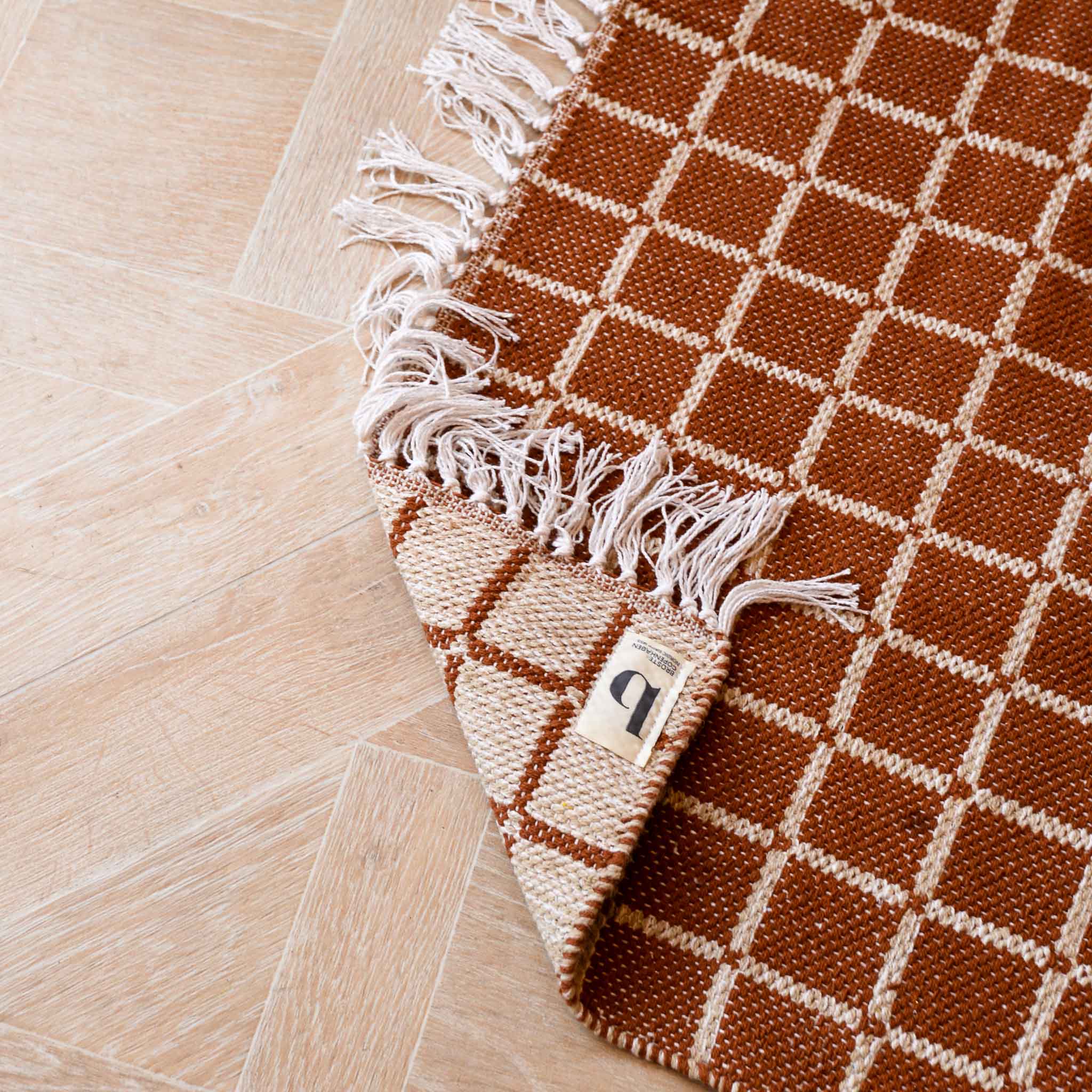 Broste Henny Rug  in Rustic Brown Cotton