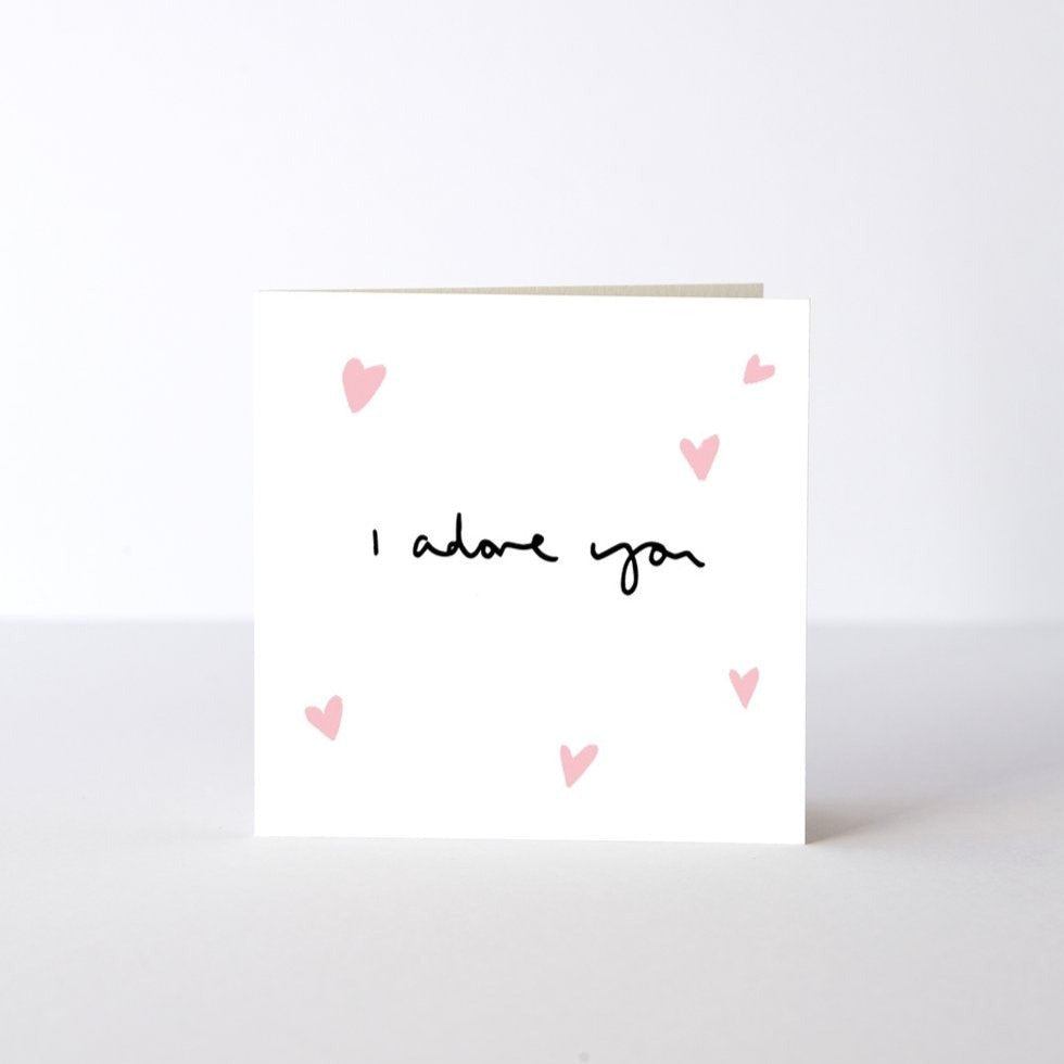 Hearts I Adore You Card