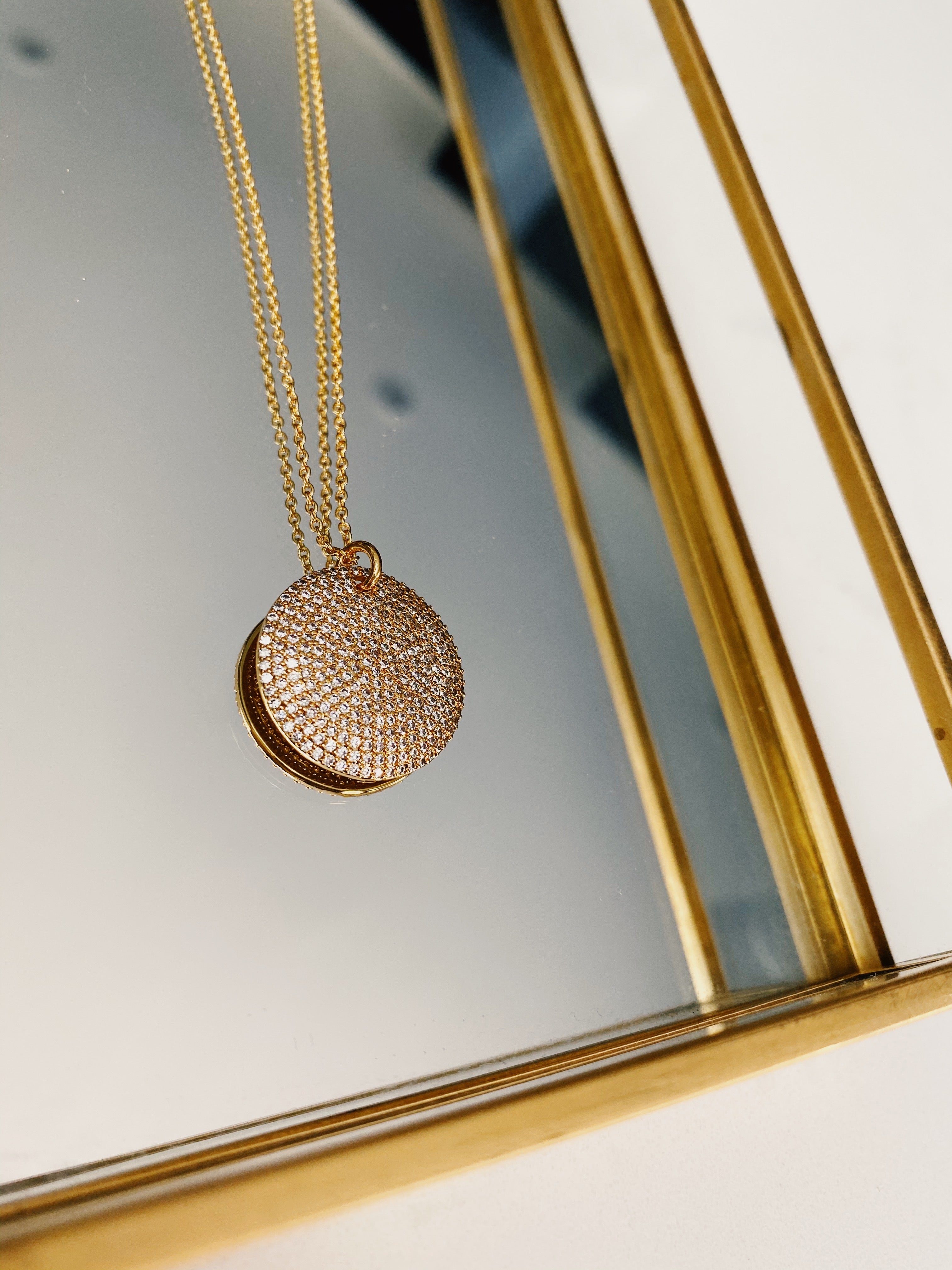 Crystal Disc Necklace