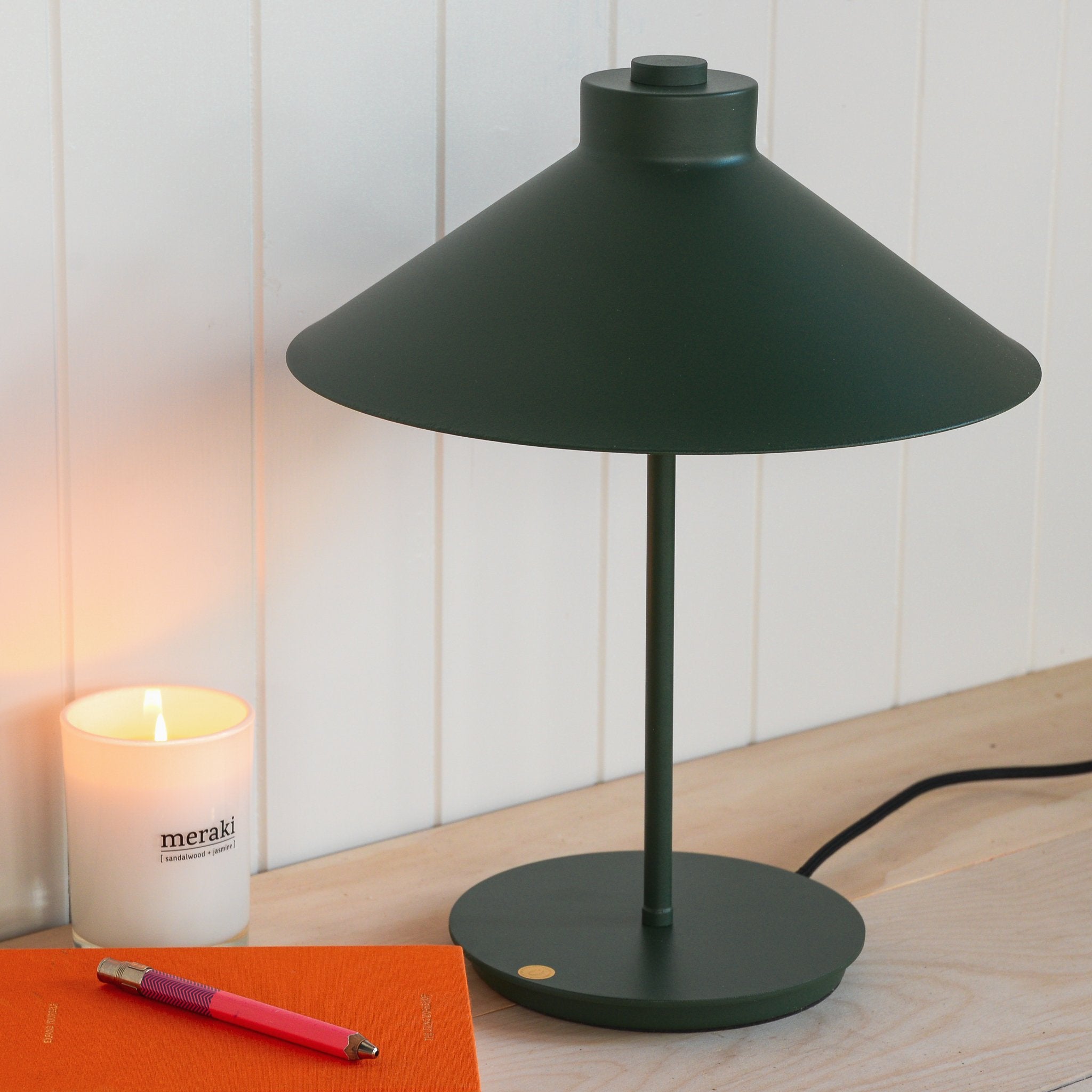 Hubsch Green Metal Table Lamp