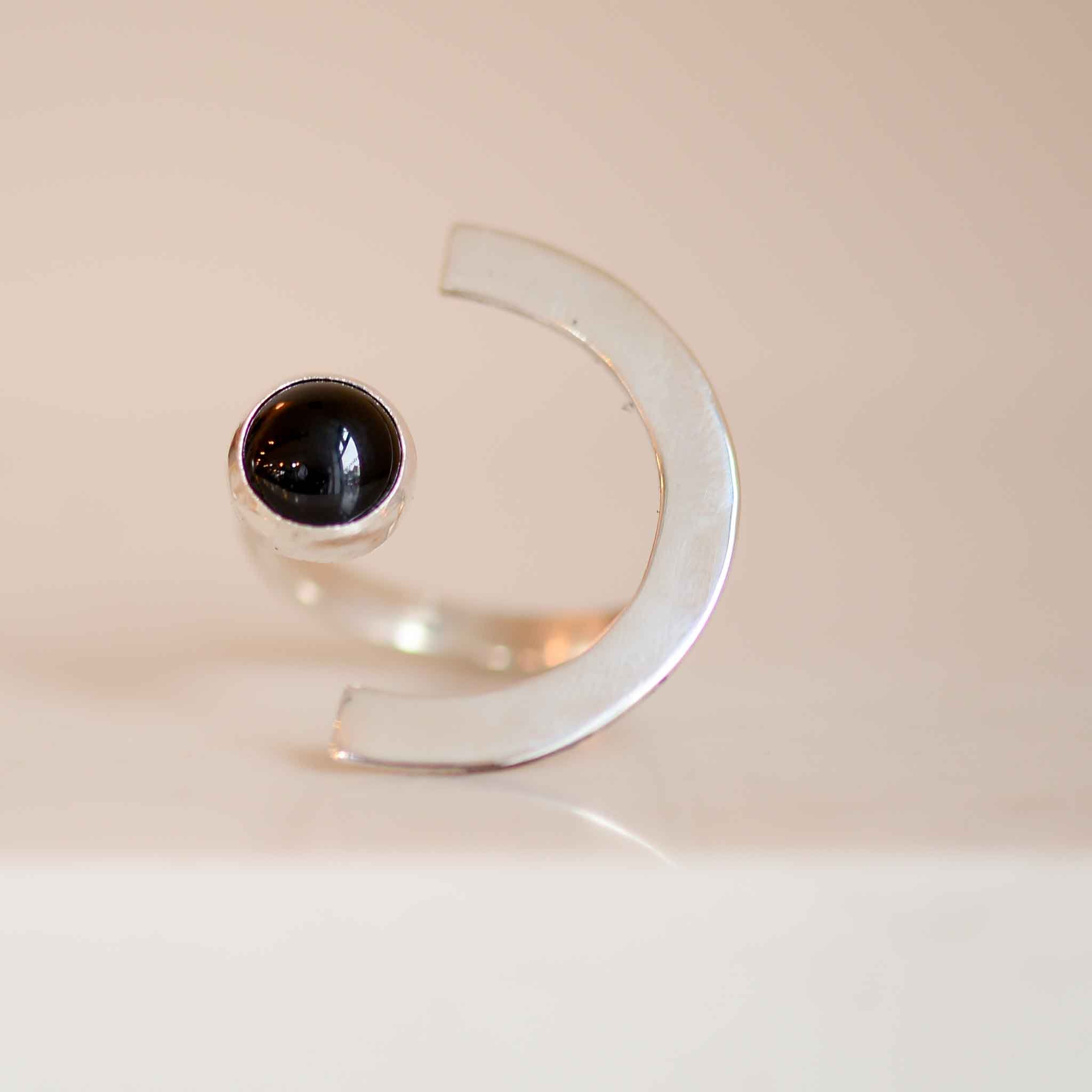 Lima Lima EcoSilver Dash Dot Ring in Black Onyx