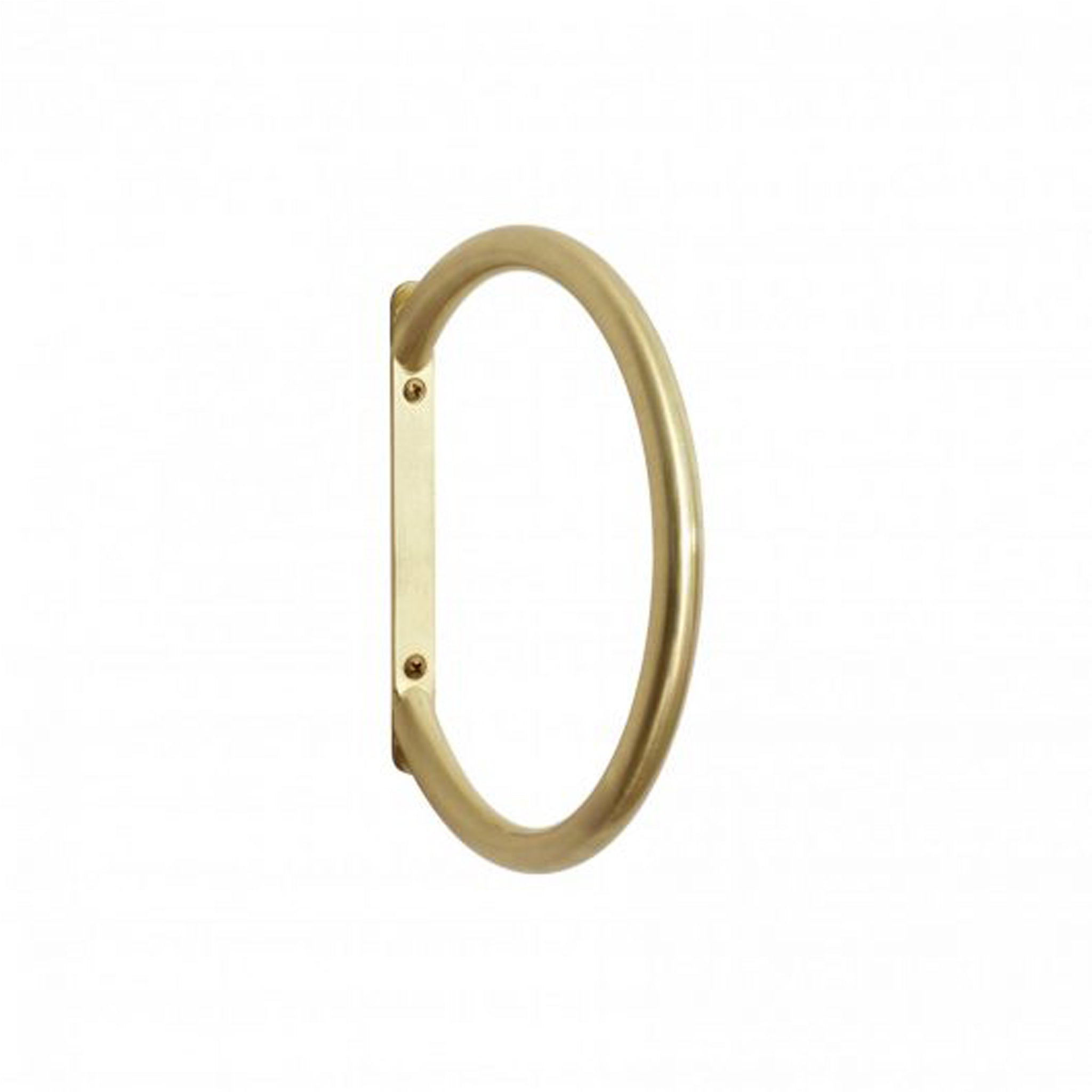 Loop Wall Fixed Towel Holder in Brass