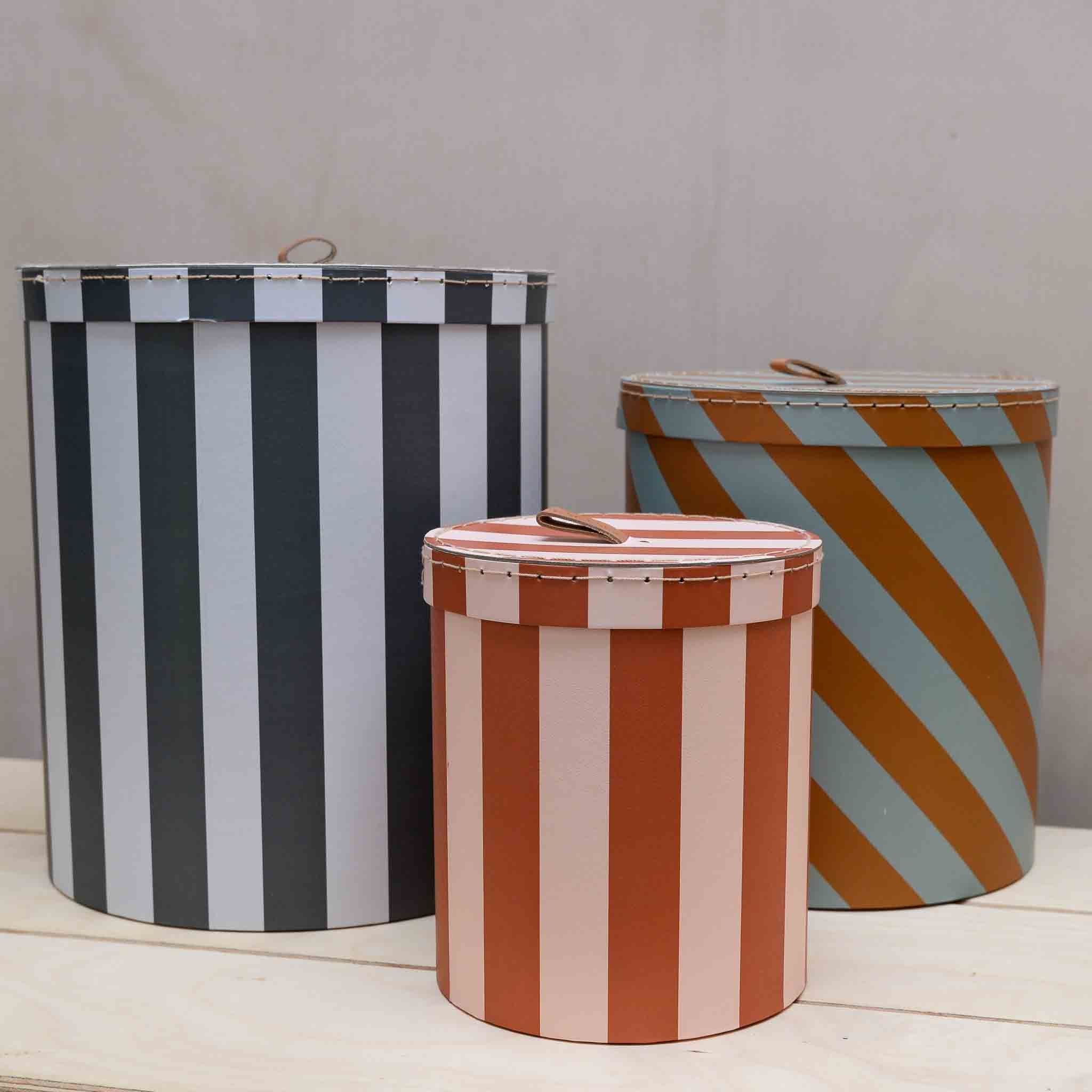 OYOY Round Striped Storage Box in Medium