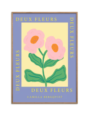 Deux Fleurs Yellow Print Camilla Bergqvist