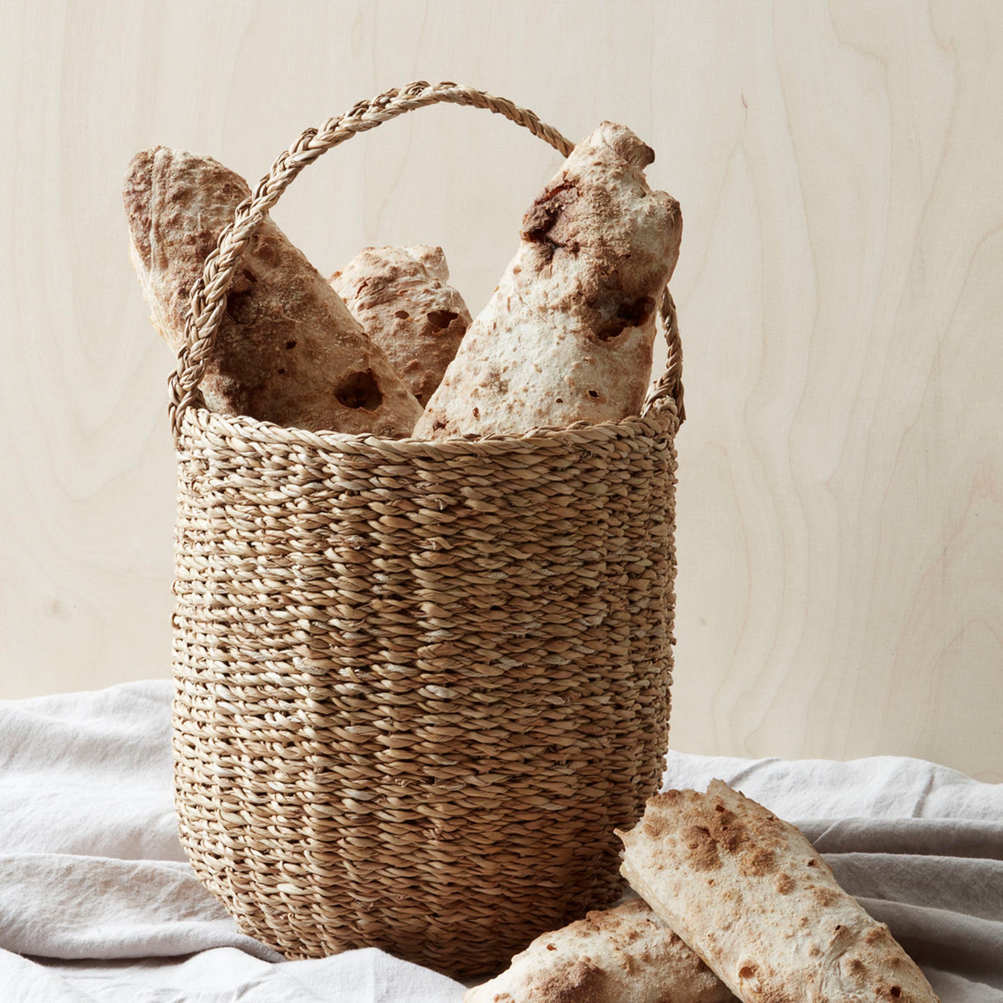 Nicolas VahÃ© Seagrass Natural Basket with Handle