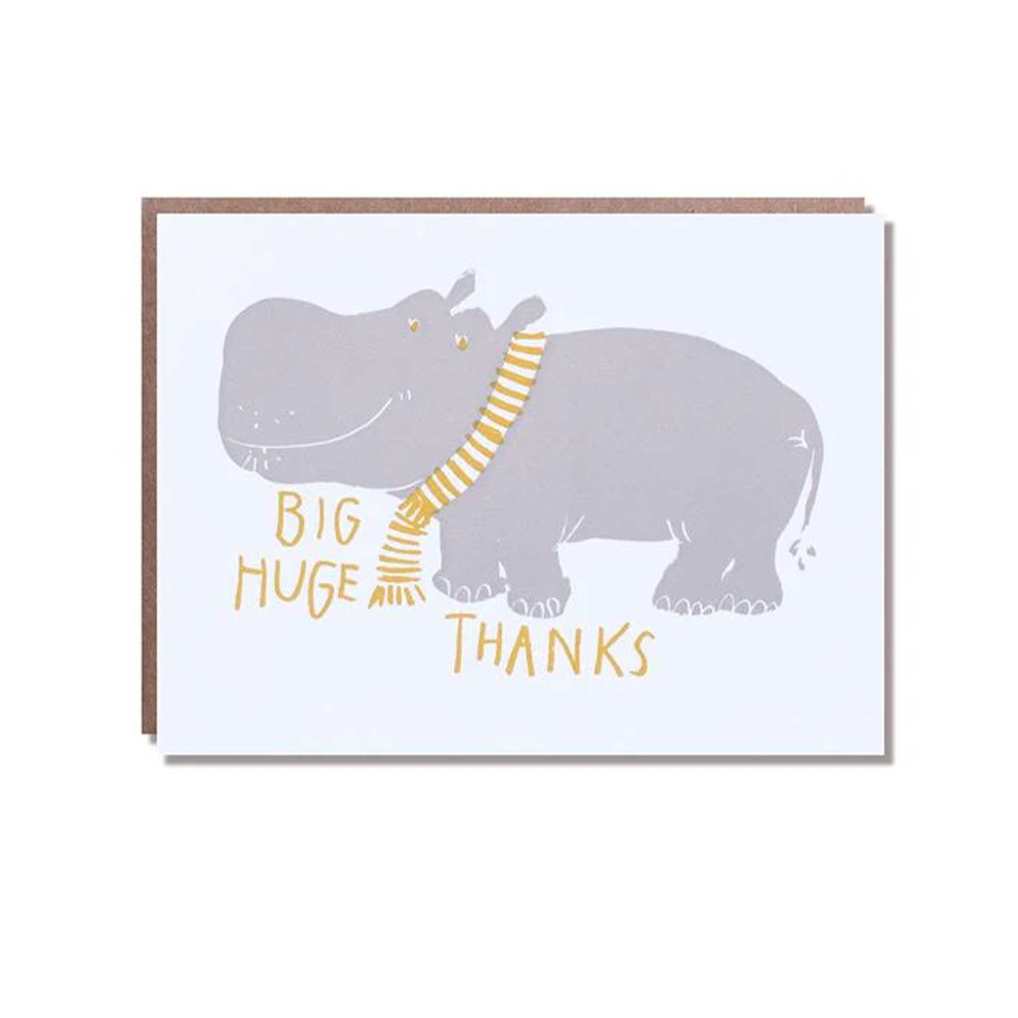 Nineteen Seventy Three Hippo Big Thanks Card