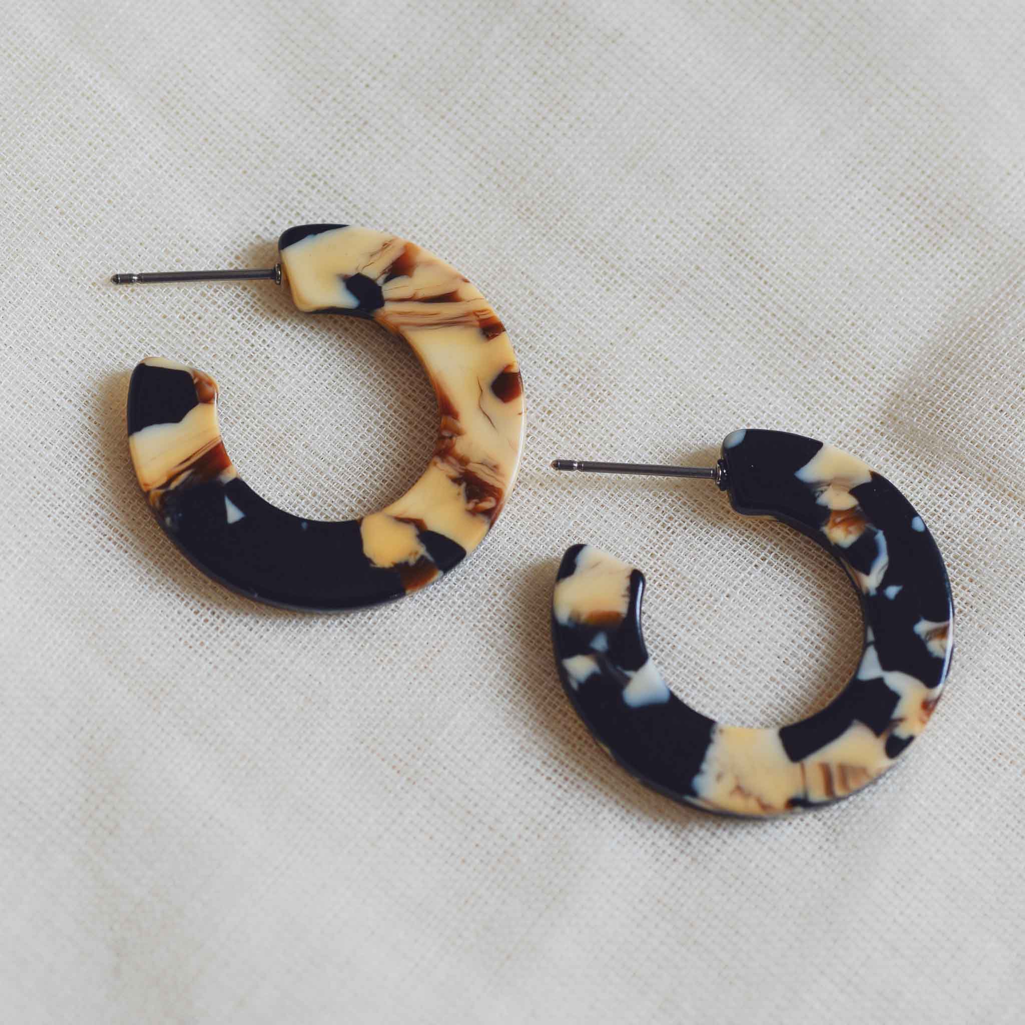 Big Metal London Jessica Resin Hoops