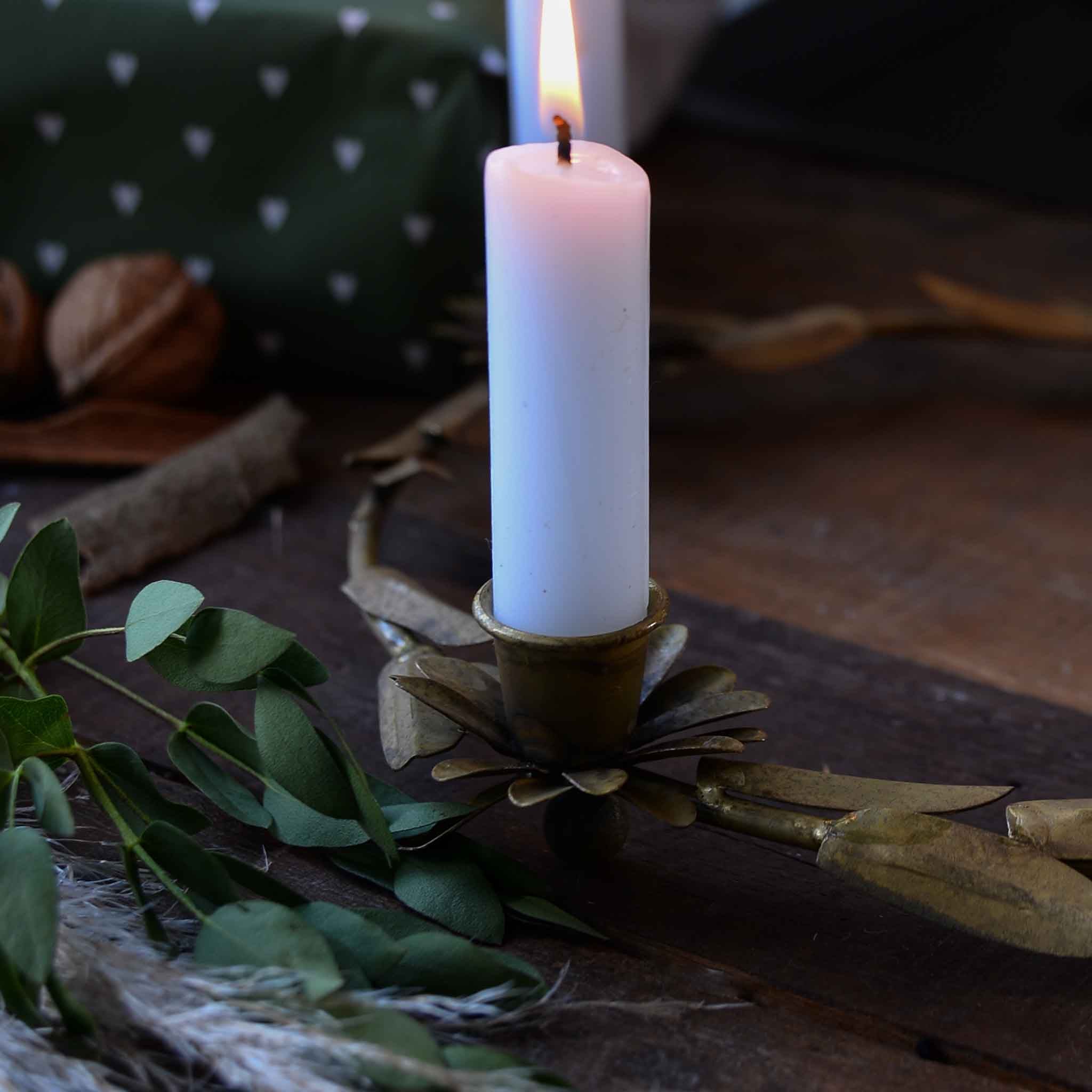 Leonetta Advent Candle Holder Brass