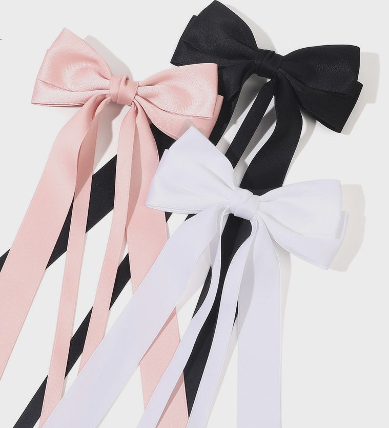 Double Bow Ribbon Hair Clip