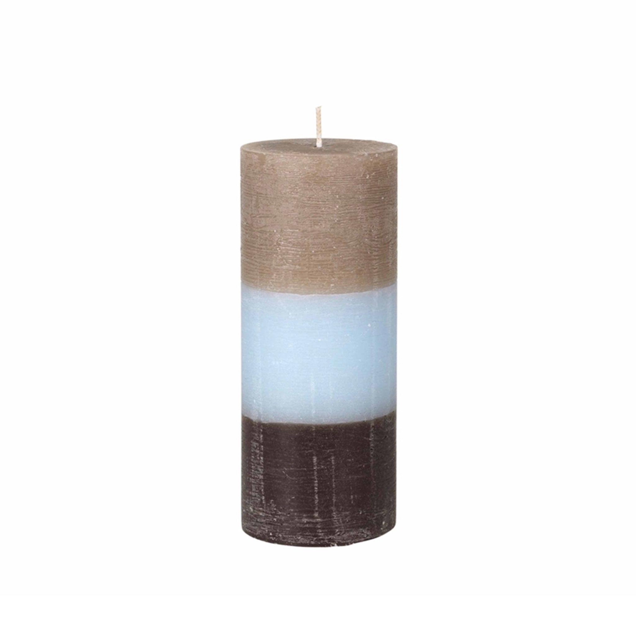 Broste Rainbow Pillar Candle in Fungi Sky